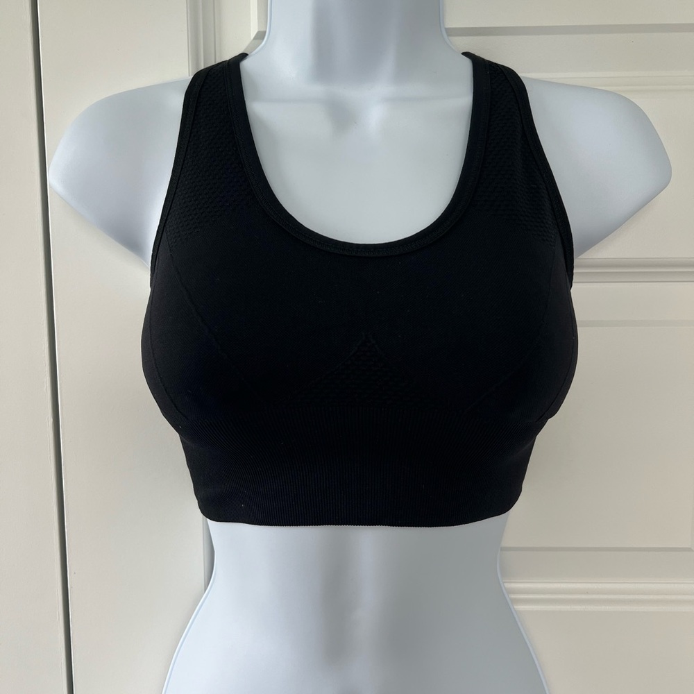 Black Longline Sports Bra